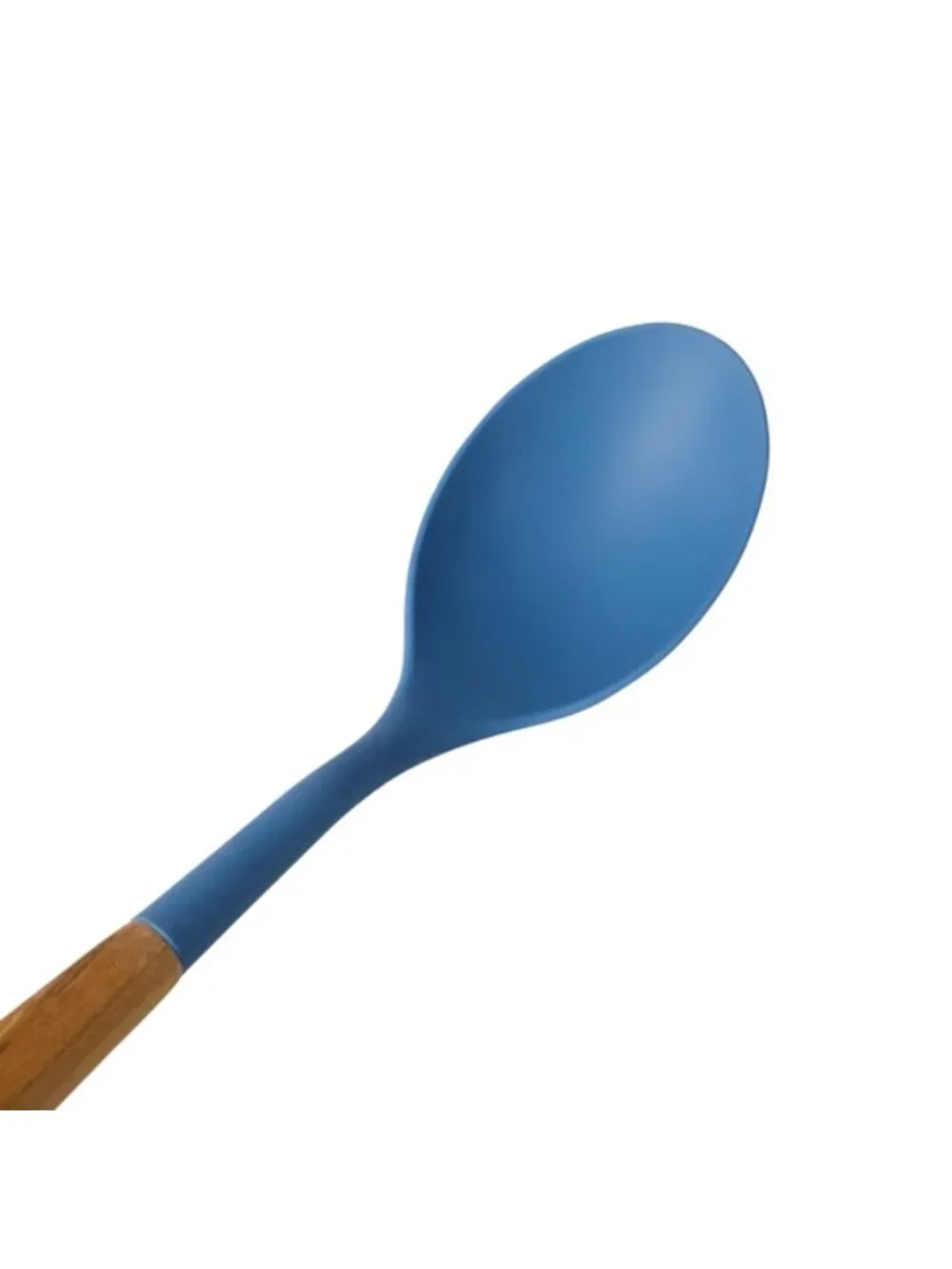 The Pioneer Woman Blue Kitchen Utensil Silicone Basting Spoon Olivewood Handle